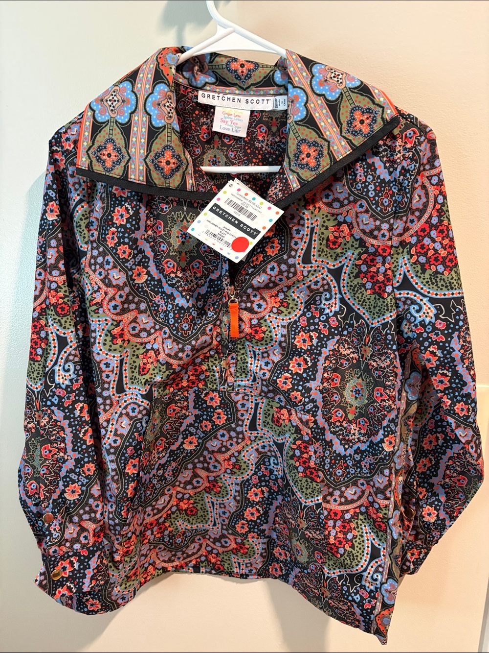 Gretchen Scott Designs Multicolor Paisley Floral Button-Down Shirt